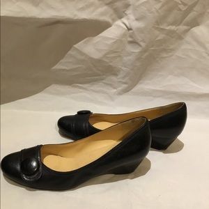 ECCO Wedge Women’s Shoes~Black~Size 7~Pre-Owned